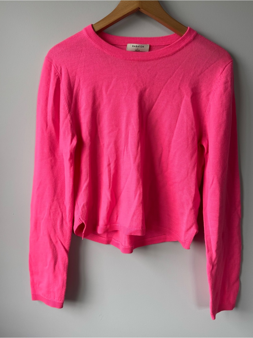 Babaton Hot Pink Crewneck Sweater